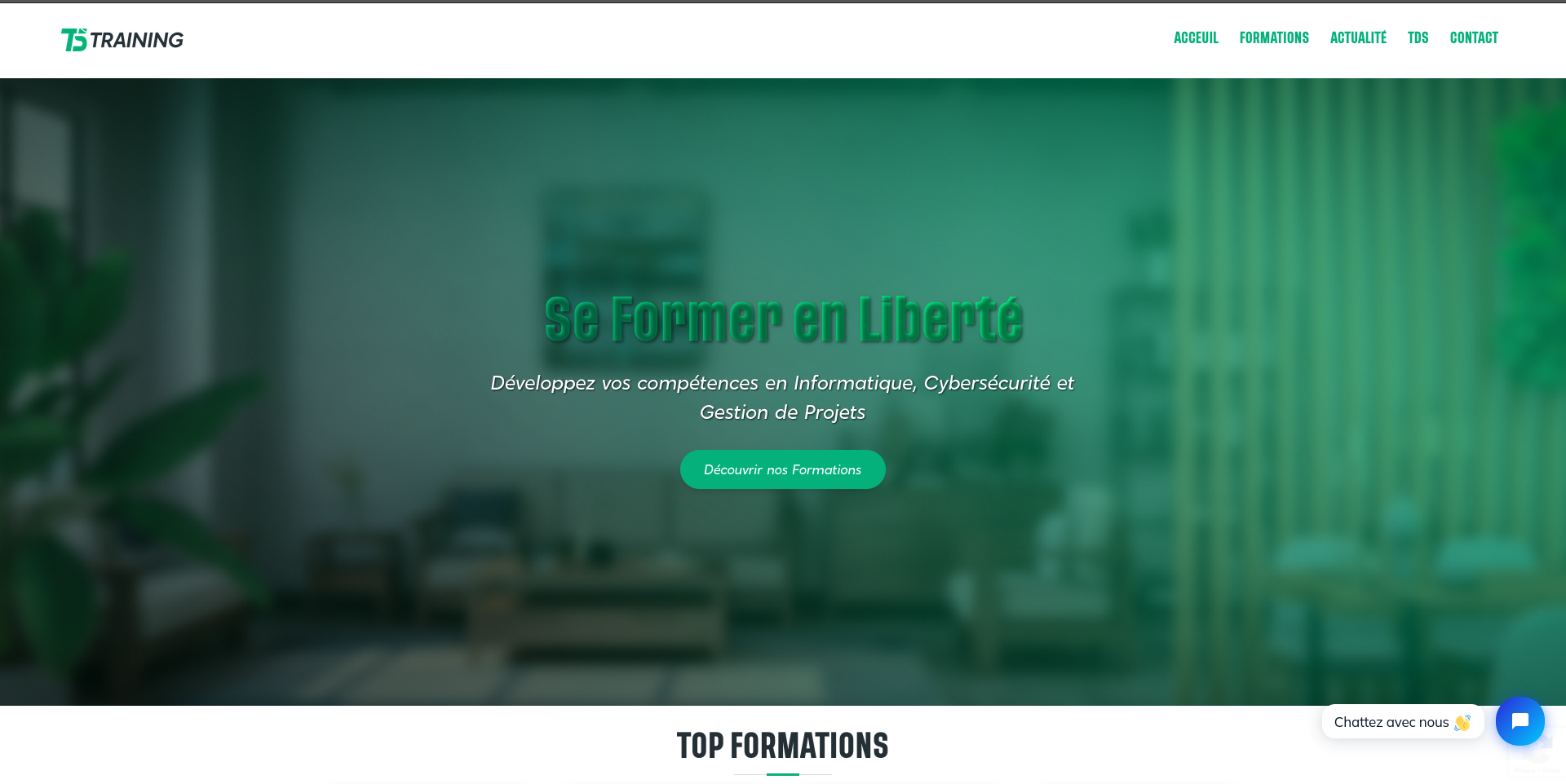 Plateforme de formation au profit de TECHNODATA